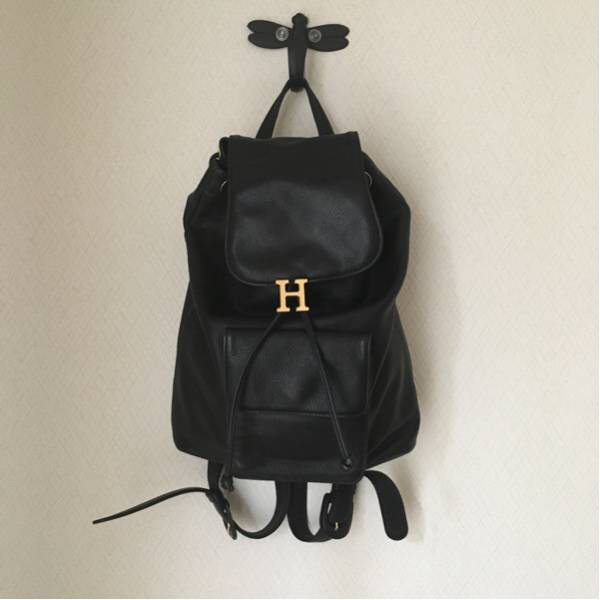 ロシェレザーリュック バックパック HIROFU レザー リュック ブラック 