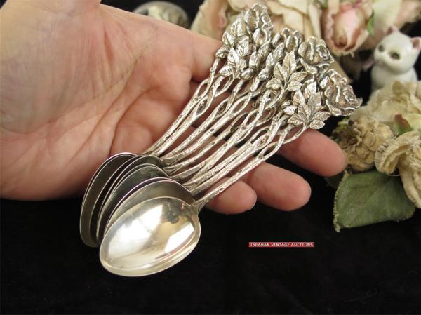 835 SILVER 純銀無垢 西洋アンティーク ドイツ ヒルデスハイムローズ