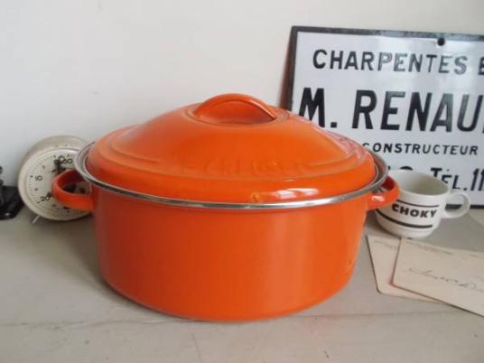 フランスヴィンテージ■Le creuset ルクルーゼ 両手鍋　未使用品