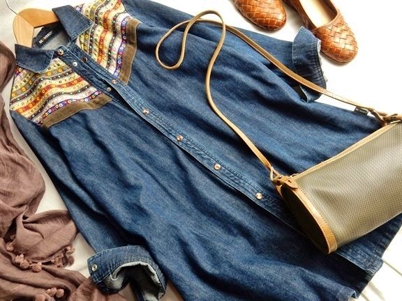 ビームスボーイ BEAMSBOY チロリアンデニムワンピ♪