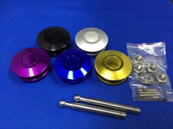 【代引可能】 ボンピン 62ｍｍ 62φ 黒 2ヶセット ダミーではありません スマート ワンプッシュ タイプ 新品 汎用 jzx100 jzx90 JZX81