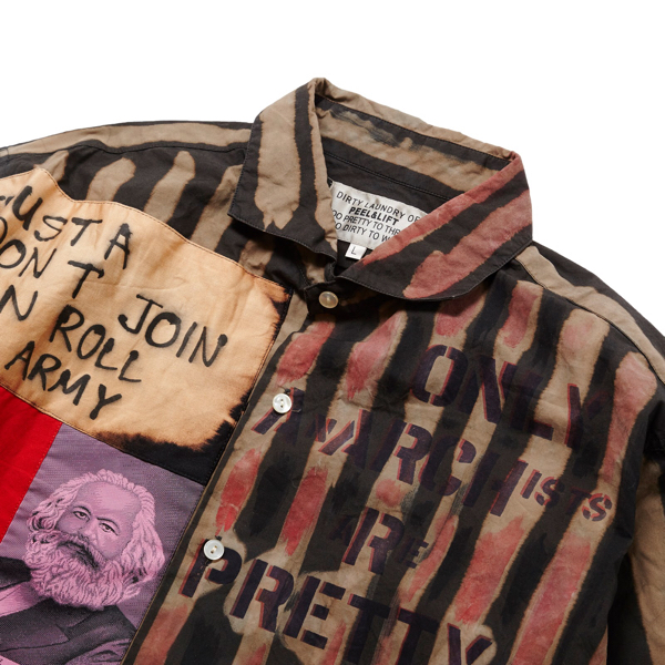 peel&lift限定アナーキーシャツ 藤原ヒロシモデル パラシュートシャツ peel&lift限定アナーキーシャツ 藤原ヒロシモデル パラシュートシャツ