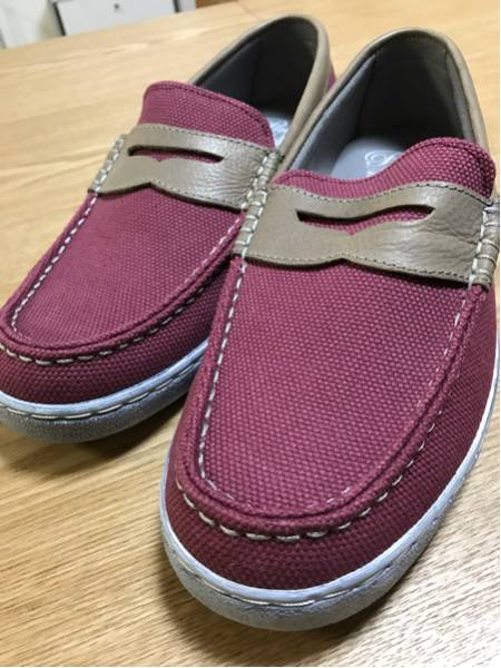 新品未使用開封済み試着のみコールハーンcole haan grand os グランドOS 春色キャンバス ローファー 26.5cm～27.0cm程度