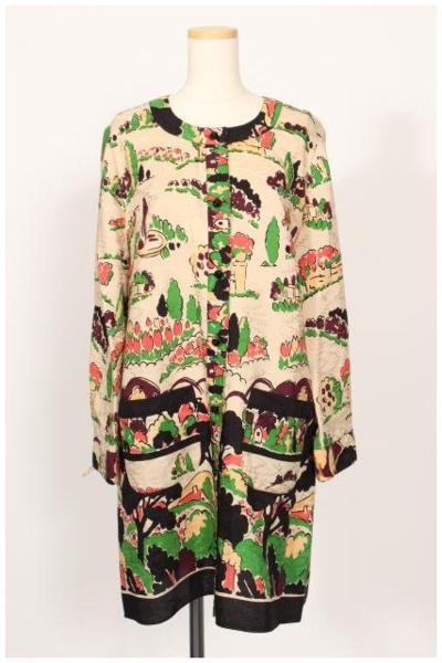 アナスイANNA SUI ポケット付き総柄シルク混ワンピース[LOPN36112