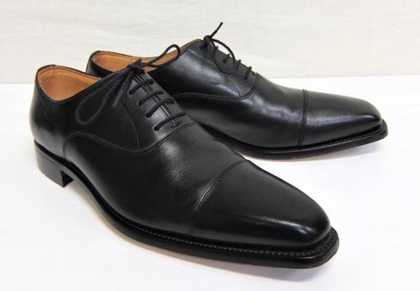 美品 スコッチグレイン 0145 レザーシューズ 黒 25 革靴 ビジネス SCOTCH GRAIN