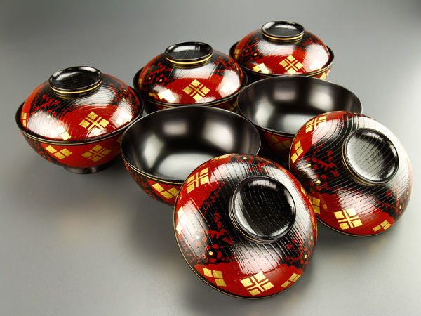 【流】茶懐石道具 秀衡蒔絵煮物椀 AY666