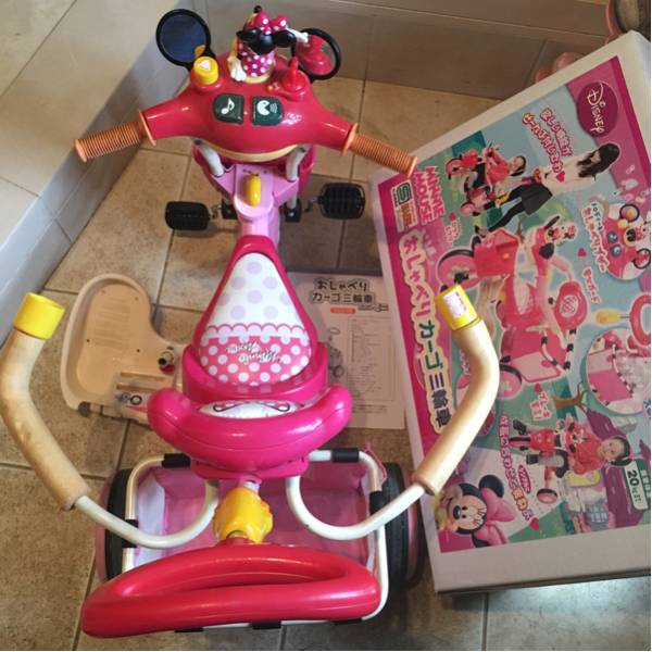 ides アイディス ミニーちゃん おしゃべり カーゴ 三輪車 ピンク