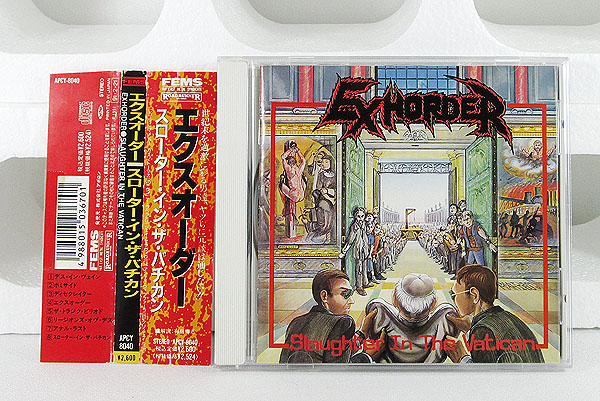 CD「エクスオーダー(EXHORDER)/スローター・イン・ザ・バチカン(SLAUGHTER IN THE VATICAN)」帯
