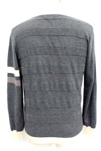 FRED PERRY カーディガン 長袖 ワンポイント グレー M