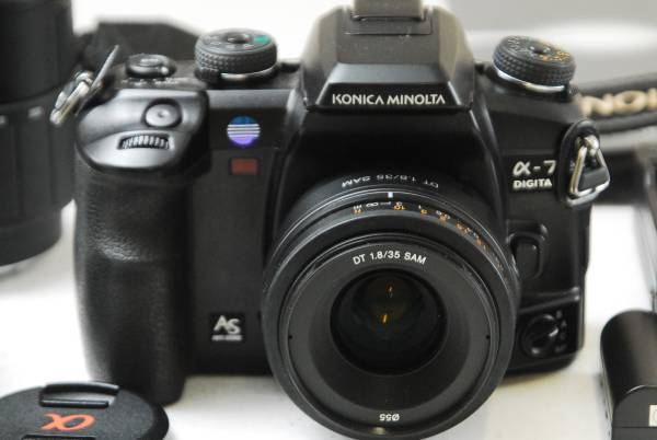 ★動作好調 美品★ KONIKA MINOLTA ミノルタ αー7 DIGITAL ダブルレンズ 附属品あり