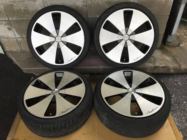 希少 DAD ギャルソン 17インチ 7J +38 4穴＆5穴 PCD100 ギャルソン GARSON DAD ホイール 中古 4本セット ツェンレイン 17