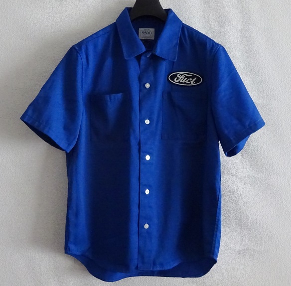 新品 FUCT SSDD ファクト フォードロゴ ワッペン 半袖ワークシャツ