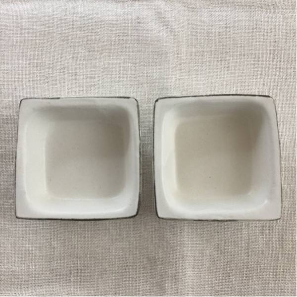 新品 石岡信之 スクエア小鉢 深皿２枚セット作家 器 和食器 鉢