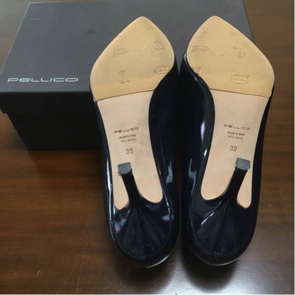 ペリーコ 34．5の通販 Pellico ペリーコ 39 NAVY パテント 美品