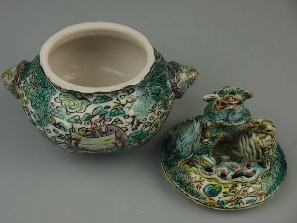 抹茶碗 昭楽 飴楽 俵茶碗 共箱 佐々木昭楽 飴楽 楽茶碗 楽焼 鶴の絵 共