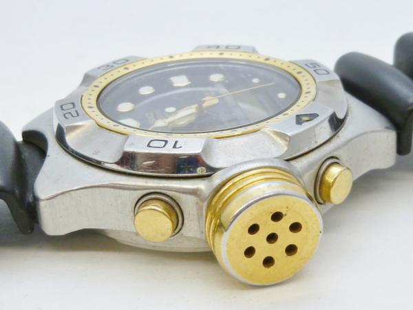 ☆ ジャンク CASIO ログメモリー ダイバー ADP-800 デジタル ブラック 文字盤 SS ステンレス メンズ クォーツ 腕時計