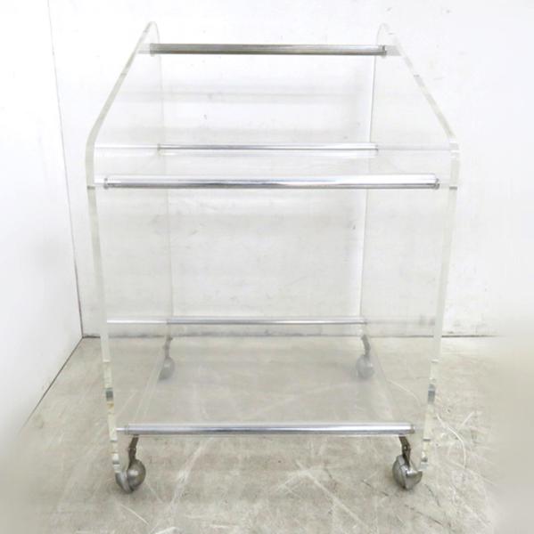 ■スペースエイジ■70’Sレトロ■アクリル■シェルフ■サービスワゴン■mmm1366w