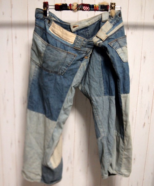 G-Dragon着 アンリアレイジ 変形デニム サルエルパンツ☆ FACETASM 
