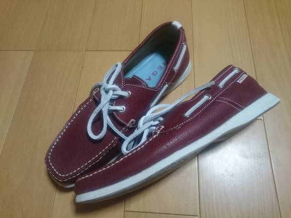 リーガル　デッキシューズ　赤茶系　25