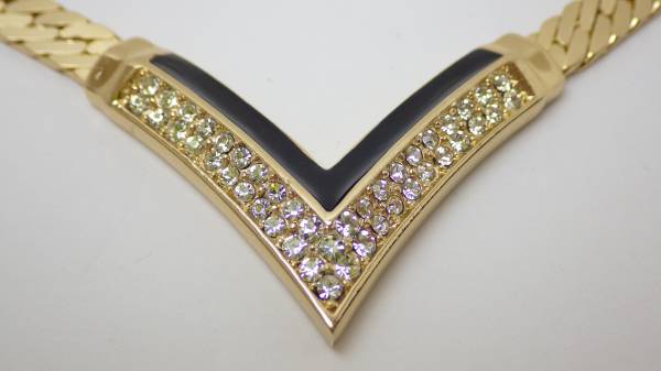 クリスチャン・ディオール　ラインストーン　ネックレス　CD