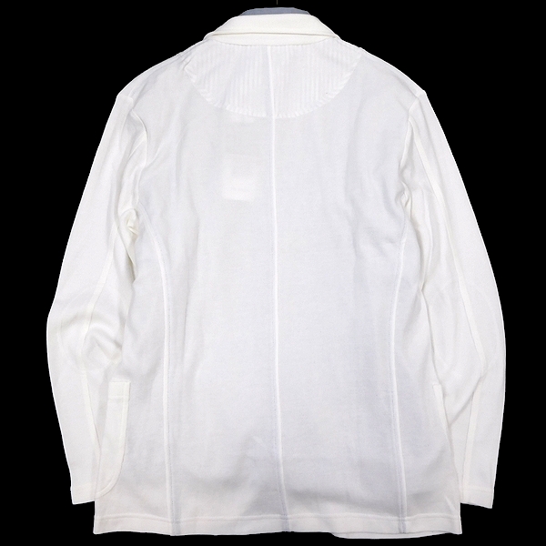 ■定価2.4万 爽快 新品 INTERMEZZO インターメッツォ コットン100％ アンコン スウェット ジャケット L 白 052261ha-3