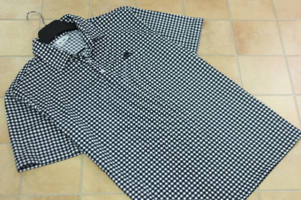 J1502■アディダスゴルフAdidas Golf 半袖ギンガムチェック柄 ポロシャツO/XG