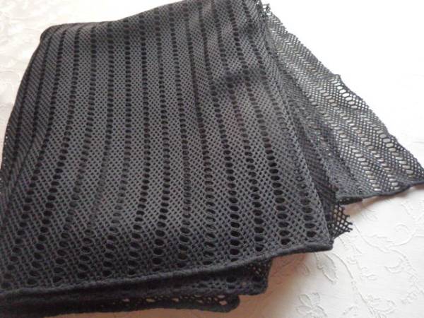 ◆黒ニットレース生地春夏用 未使用_2