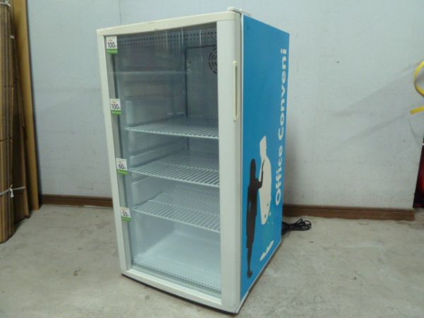 141業務用 冷蔵ショーケース オフィスコンビニ XW-105 左右開き 小型