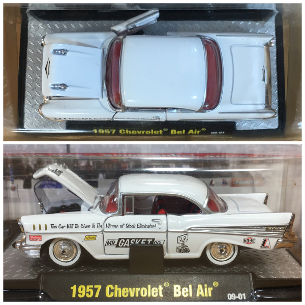 M2 AUTO-DRAGS 1/64 release.1 CHASE 1957 chevrolet BELAIR MR.GASKET.CO ベルエア チェイス レア