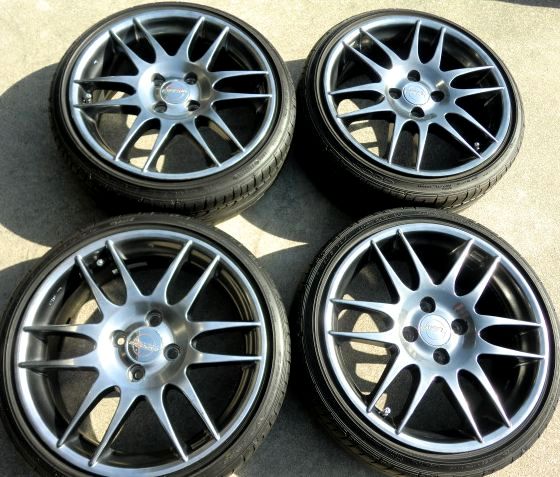 ＠WORK ワーク PCD100 4穴 6.5J+45 タイヤ引っ張り グッドイヤーLS2000Ⅱ 165/45R16 8分山 4本セット 軽用 軽トラ等に ヤマト便