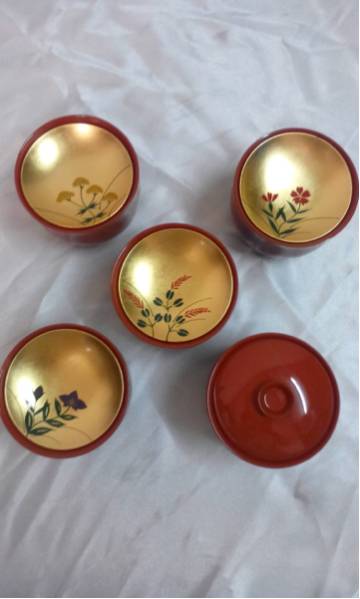 【未使用品】金箔 吸物椀 5組セット_2