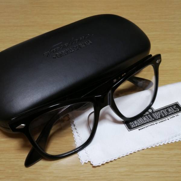 RADIALL ラディアル 伊達眼鏡 めがね FAIRLANE レンズを変えれば サングラス　にも FREE ブラック（黒）