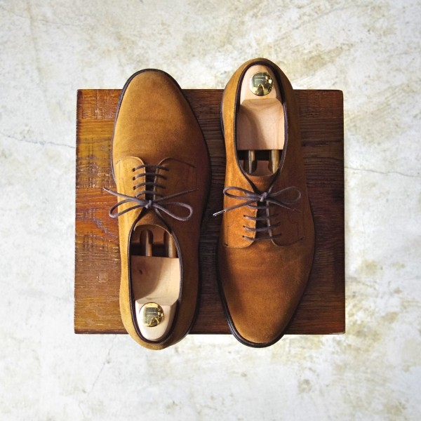 美品★エドワードグリーン 5E【希少サイズ!!】404ラスト/スエード/プレーントゥ/EDWARD GREEN★b145-4