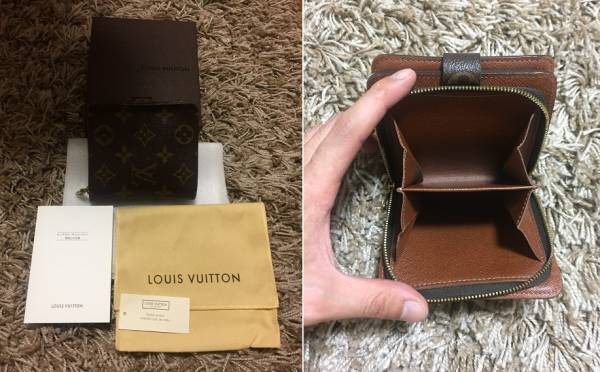 VUITTON LOUIS コンパクトジップ ルイヴィトン - 二つ折り モノグラム 