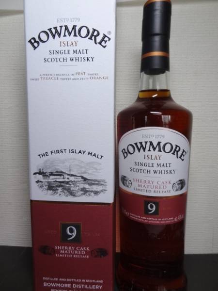 ボウモア 9年　シェリーカスク　40％　700ml 　　 Bowmore 9 Years Old Sherry Cask Matured Limited Release 　