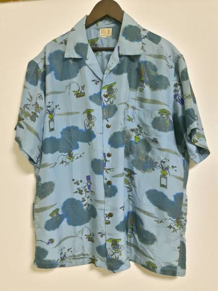 激レア!50sレーヨン和柄ハワイアンシャツ WAIKIKI Sportsスペシャル  