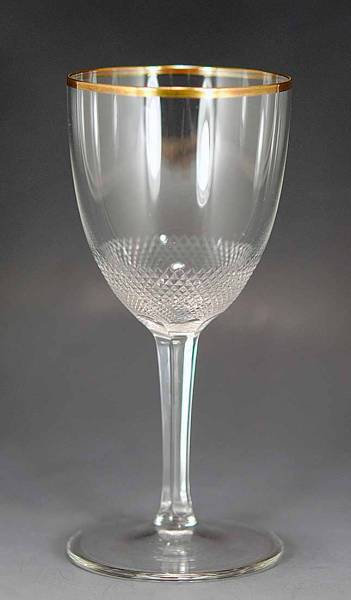 モーゼル モーゼル 金彩縁取り、細かい霰カットのシンプルで美しい