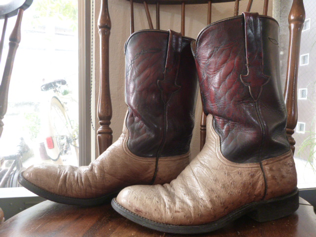 LUCCHESE・ルケーシー・ローパーブーツ・スムースオーストリッチブーツ・8E