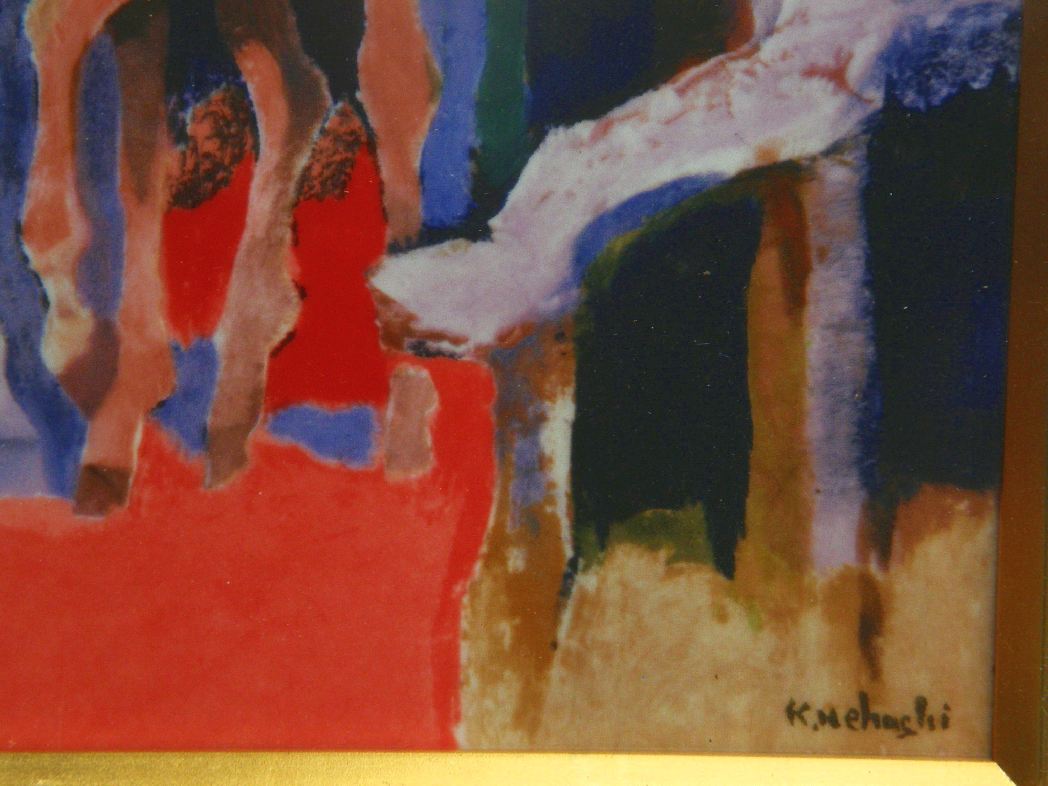 陶板画 馬の親子 上橋 薫 画伯 「馬の親子」 陶板画 額装 ⁄