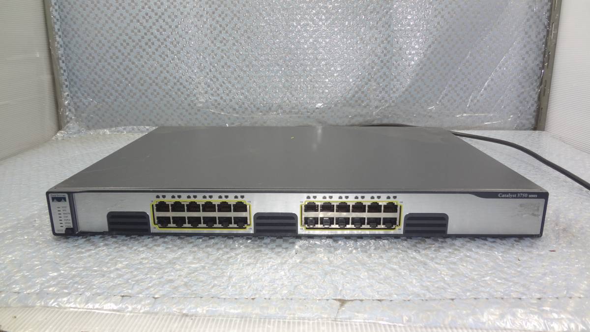 ＊Cisco　Catalyst 3750　(WS-C3750G-24T-E)　初期化済＊中古品　
