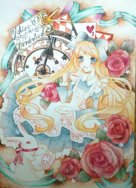 同人手書きイラスト オリジナル 不思議の国のアリス 手描きイラスト 売買されたオークション情報 Yahooの商品情報をアーカイブ公開 オークファン Aucfan Com