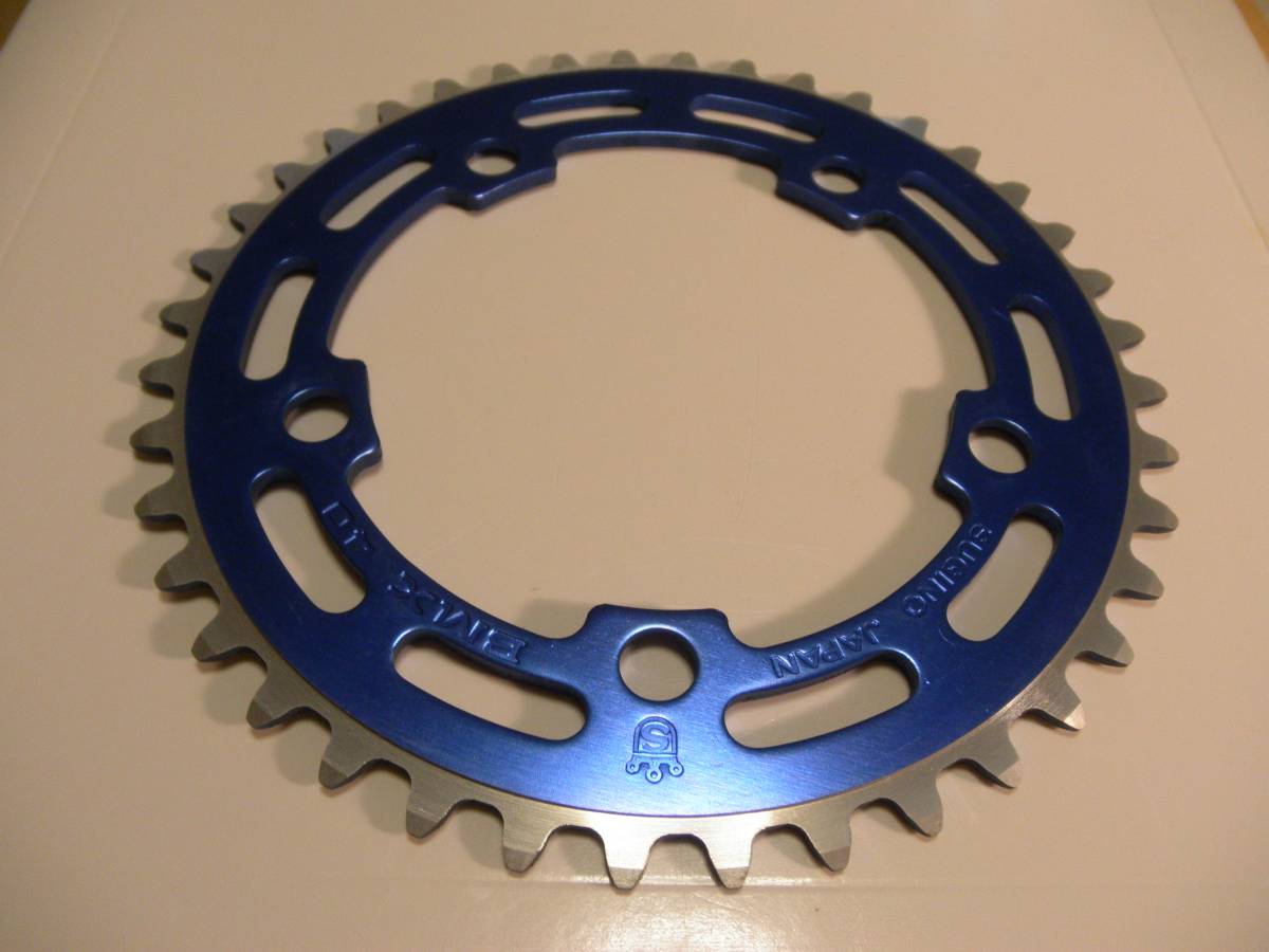 定番人気，人気SALE SUGINO スギノ BMXチェーンリング ４０T 薄歯 ブルー 品(ビンテージパーツ)｜売買されたオークション情報、yahooの商品情報をアーカイブ公開 - オークファン ビンテージパーツ