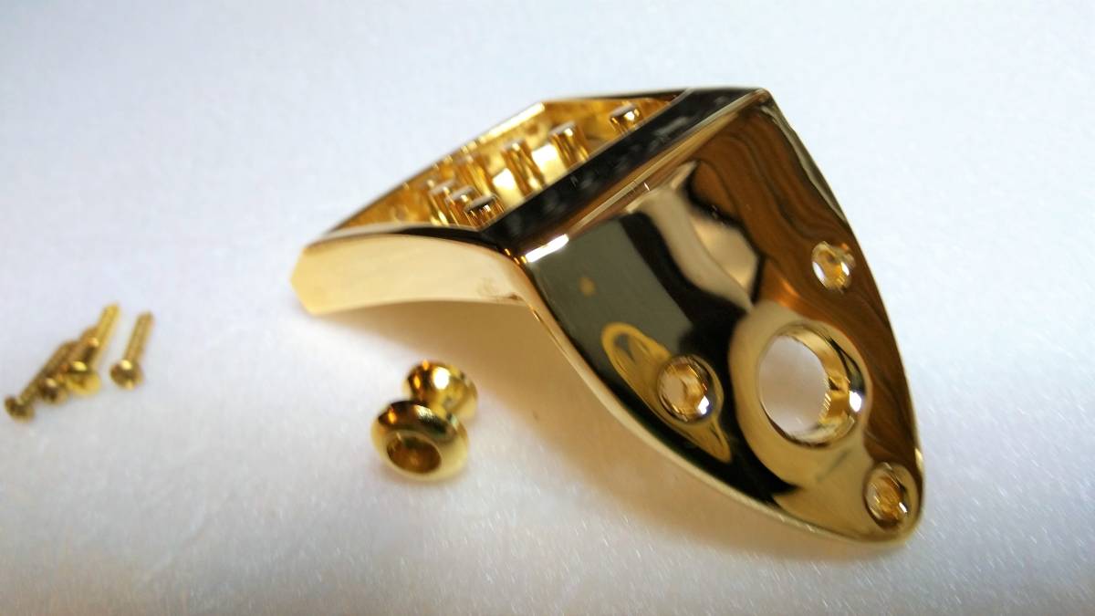 送料無料！処分！ゴールドのダイキャスト，テイルピースF5マンドリン用です！