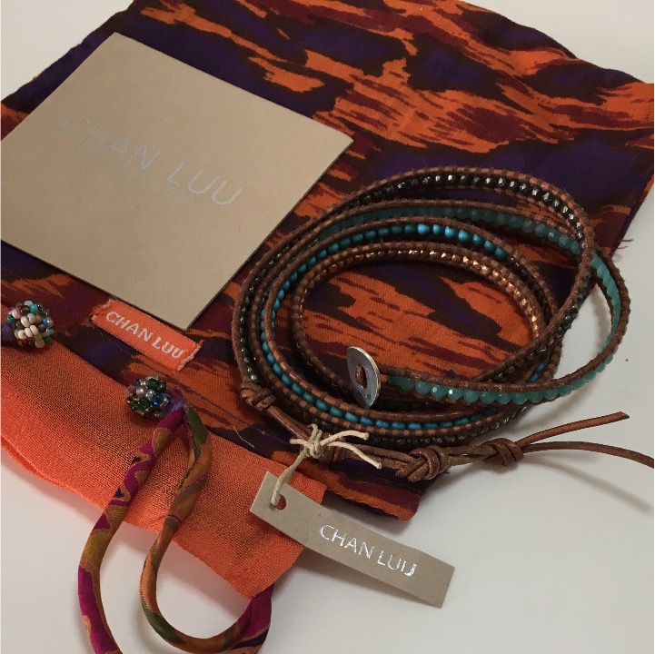 ≪チャン・ルー≫　5連ブレスレット ブラウン 5種ビーズ_1