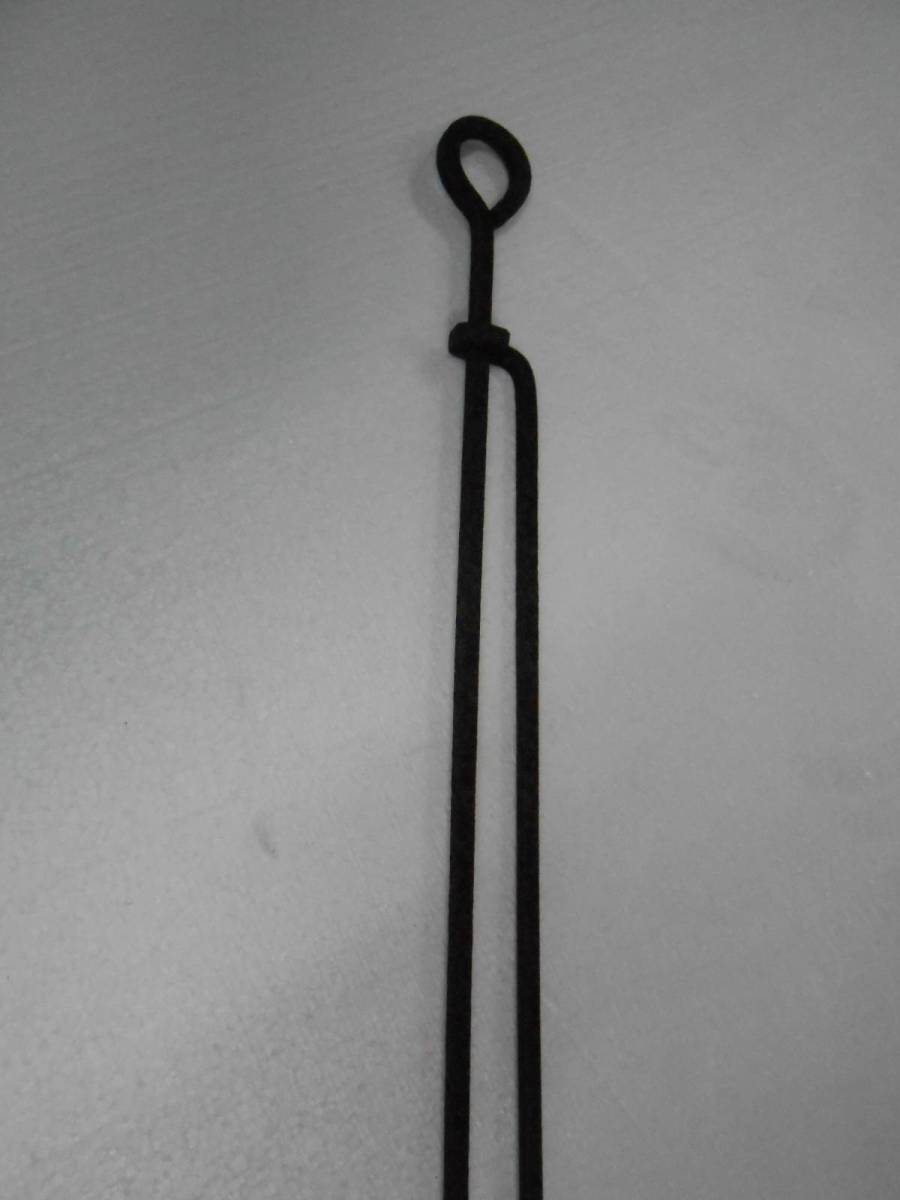 早苗33錆びた　鉄自在鉤　鉄瓶掛け自在鉤　囲炉裏物　古道具古民家古民芸アンティーク品　旧家蔵うぶだしのお品　鉄瓶掛け