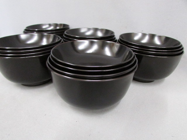 真塗・小丸椀（四ツ入子椀）】五組（飯椀・汁椀各