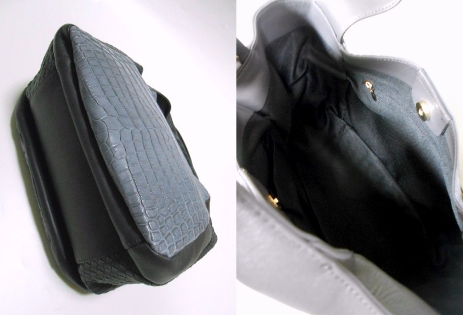 【美品】crocodile leather /マットクロコダイル/ハンドバッグ 1000円～【宝彩館】高級 マットクロコダイル ハンドバッグ メッシュ