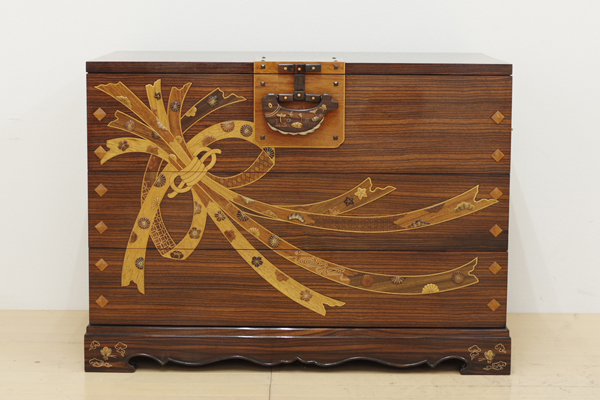 最高級 黒檀 和モダン チェスト 寄木細工 象嵌細工 収納 箪笥 タンス