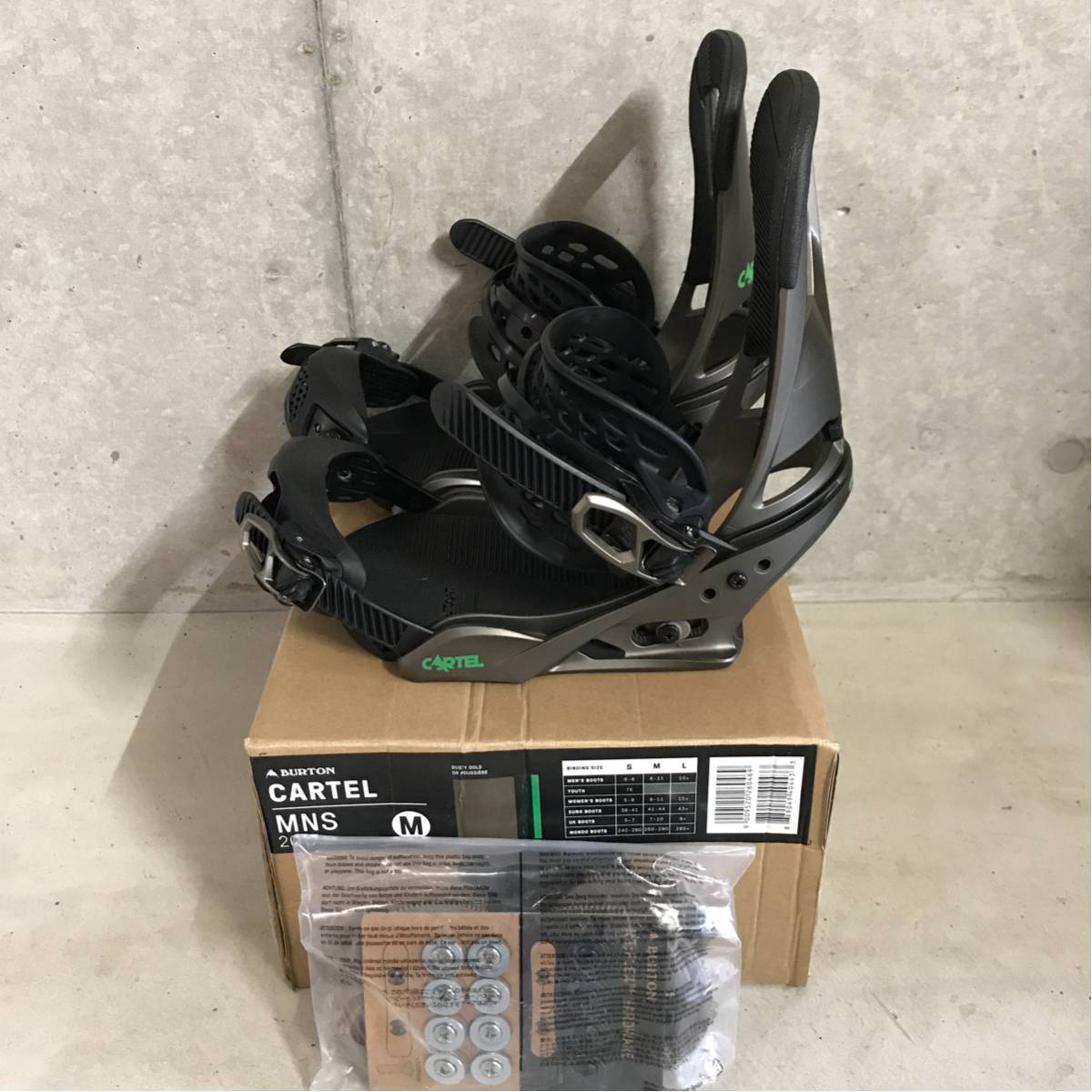中古 16/17 BURTON CARTEL Mサイズ Re:FLEX スノーボードビンディング