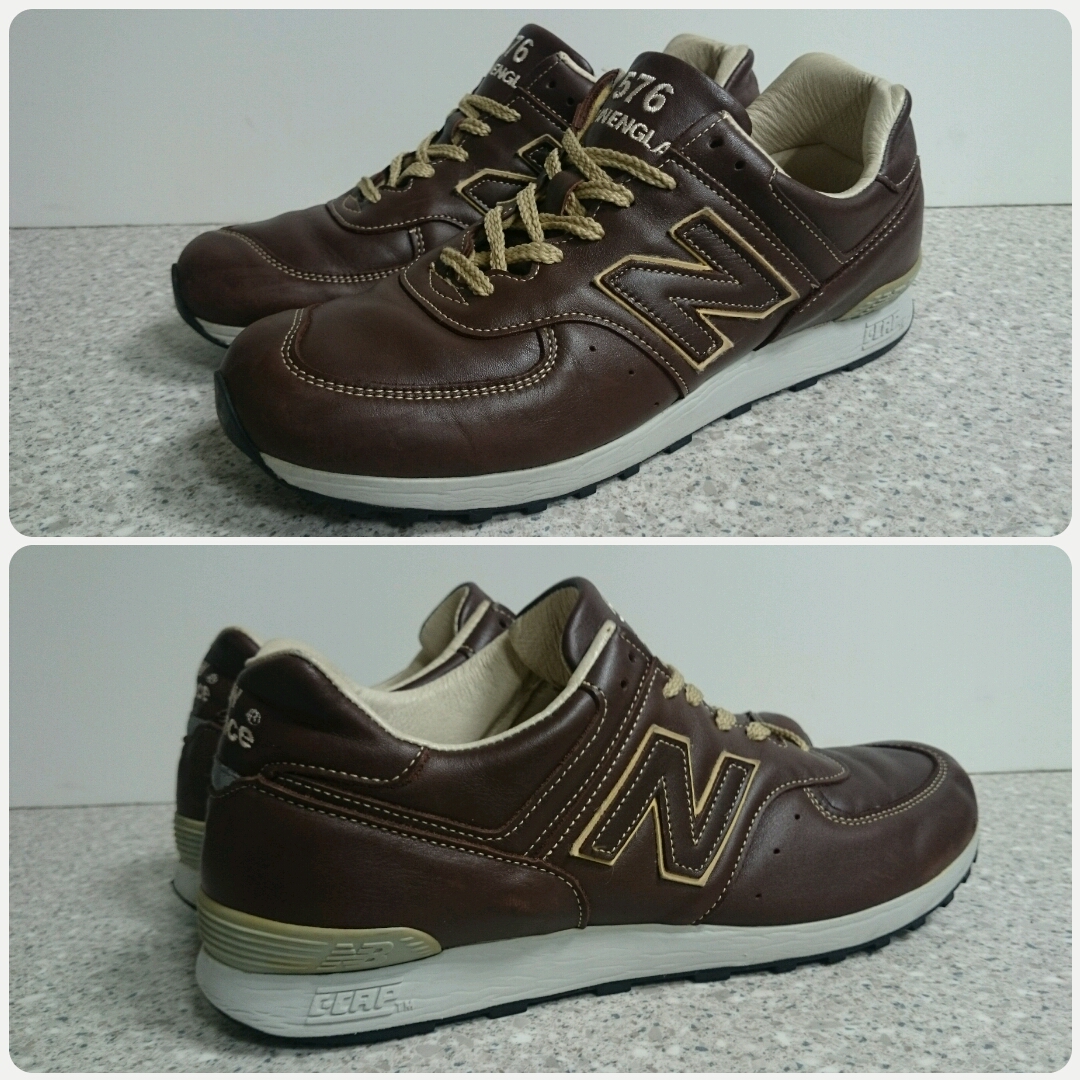 廃盤 希少NEW BALANCE 576スニーカー&frasl;イングランド製◎英国製 28cm　UK製　廃盤　限定モデル　オールレザー　ニューバランス　【LM576　NB】　　　　　　996　997　998　1300　1400　1500　1700